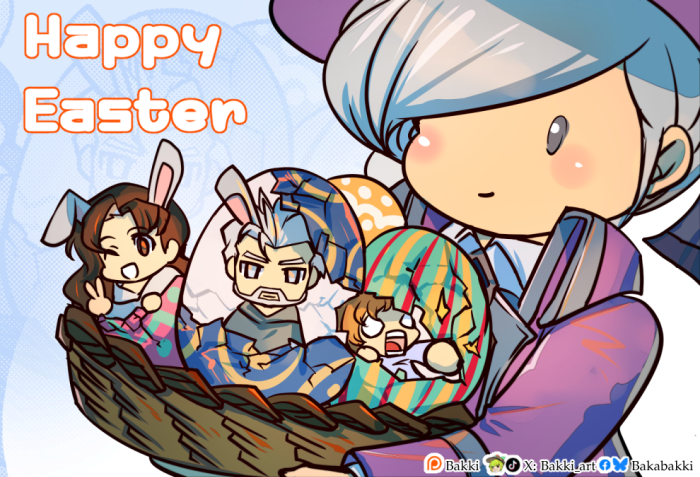 Bakki_art's tweet photo. Happy Easter Day!
#reverse1999 #Igor #moldir #Lopera #easterday https://t.co/iMBL9PabP9