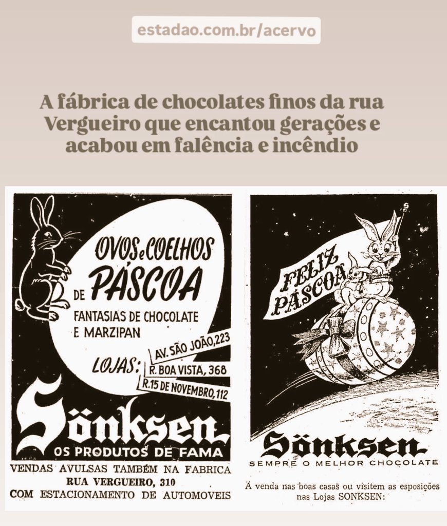 A fábrica de chocolates finos da rua Vergueiro que encantou gerações e acabou em falência e incêndio
estadao.com.br/acervo/a-fabri…