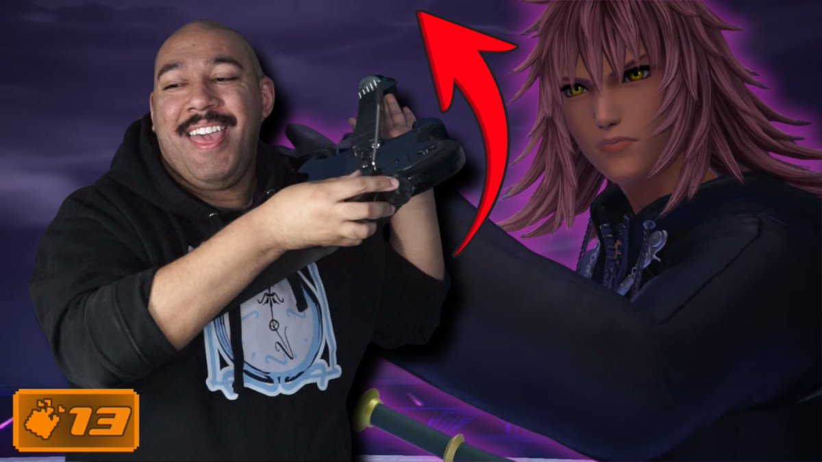 ✨NEW VIDEO✨ Kingdom Hearts 3 Data Marluxia with a Guitar Controller BUT STYLISH 🎸🌸 Link to the video in replies ⬇️