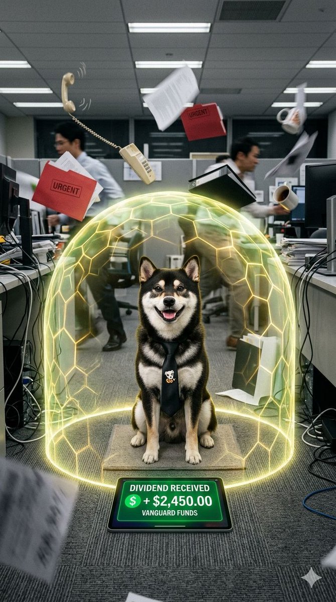 totakeke_intern's tweet photo. When your Totakeke bag is working harder than the entire legal department, the corporate noise just sounds like background music. I’m not ignoring the work; I’m just immune to the stress. 🐕🛡️✨
#TotakekeCTO #DividendShield #InternZen #FinancialPeace https://t.co/XOEPutzQ1e