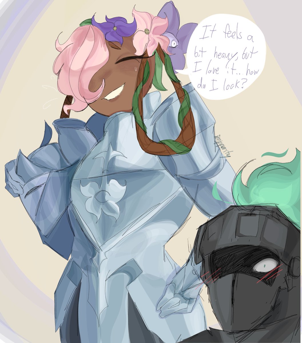 knight bassie thoughts….. #soulbasket #dandysworldfanart