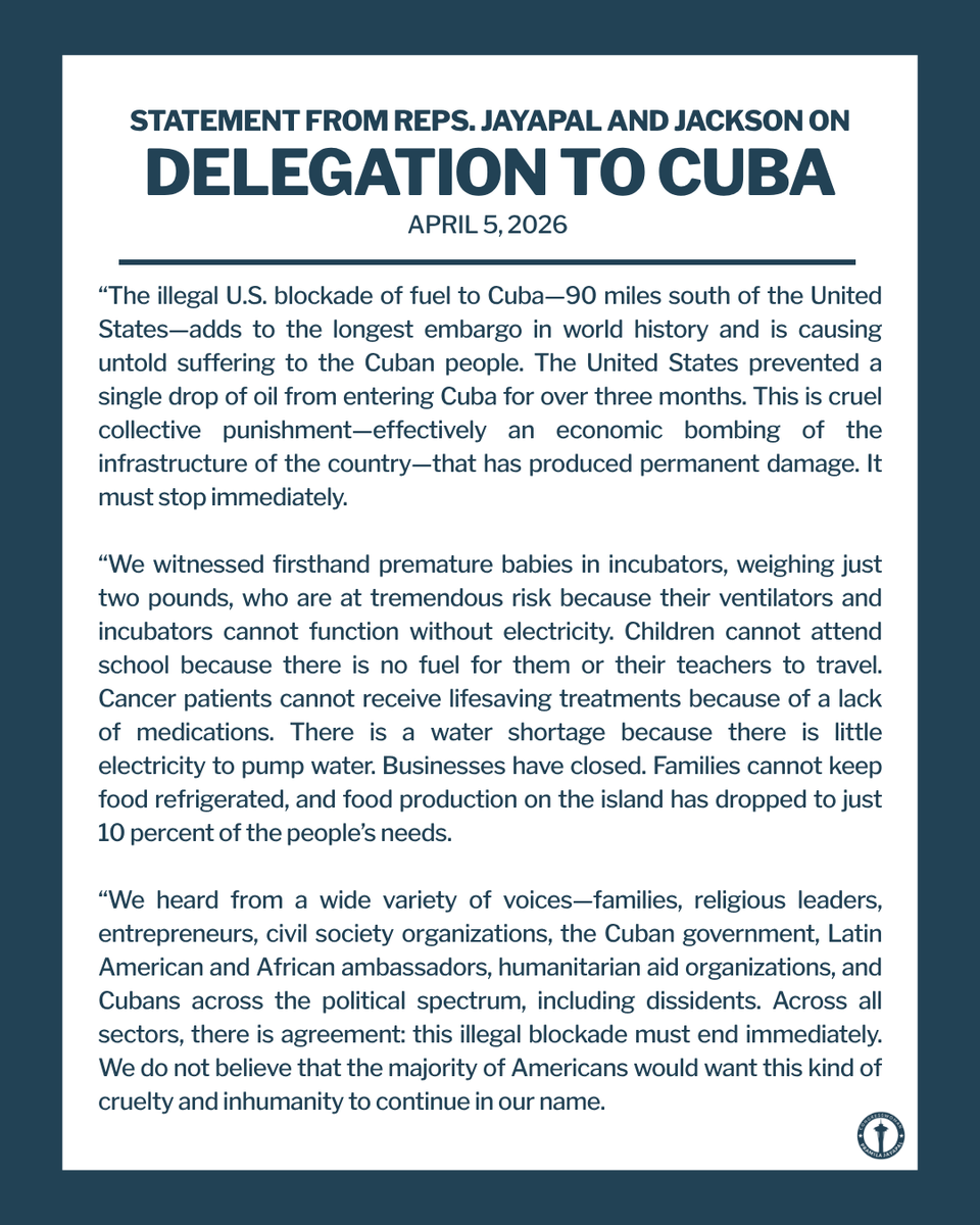 Rep. Pramila Jayapal tweet media