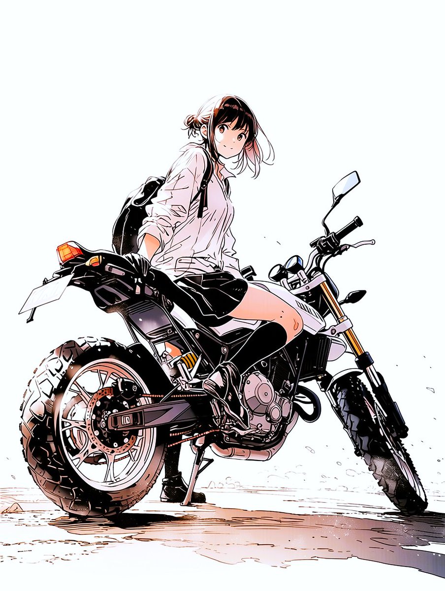 gufutokuku999's tweet photo. 『バイク女子物語』 
 デュアルパーパス女子 https://t.co/0y7DYO0p9K