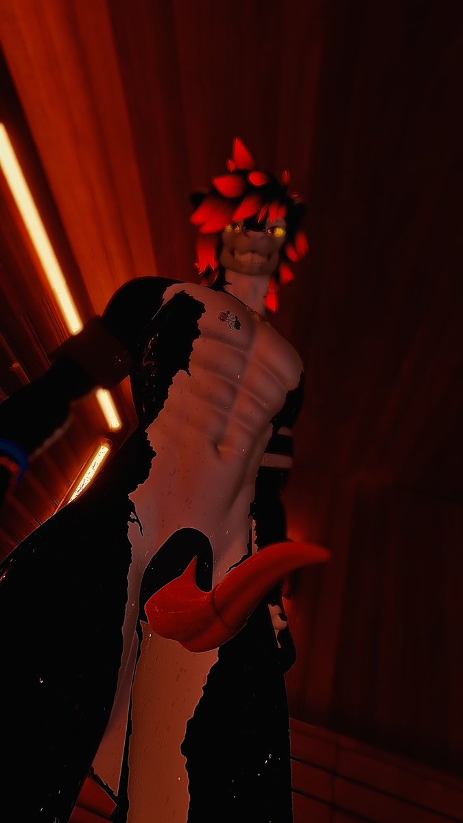 I wonder who’s behind this glass door you should go have a closer look~ #nsfw #vrc #furry #vrcnsfw