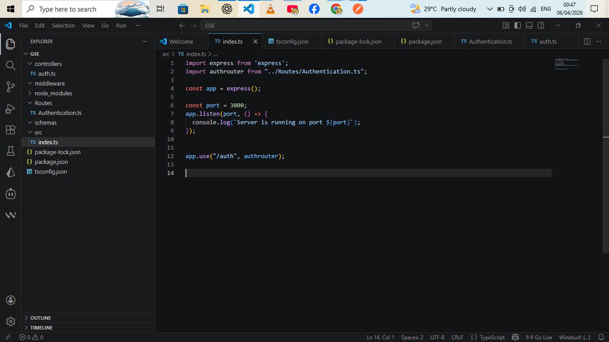 Abolajisawmod's tweet photo. Started building an authentication backend from scratch using Node.js and REST APIs.
Learning, building, and improving daily , more updates coming.
#M4ACELearningChallenge
#LearningInPublic
#BackendDevelopment https://t.co/hXWxYTvbMo