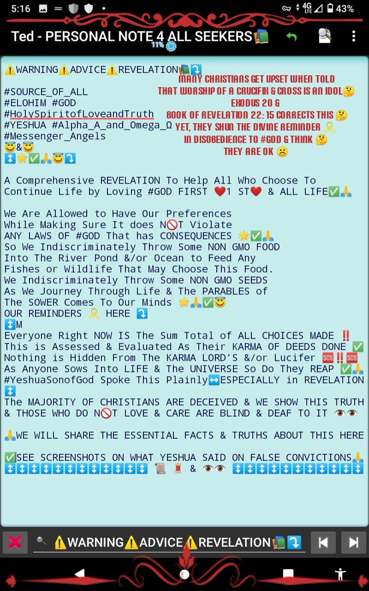 YeshuaSaid3's tweet photo. @dawnlegge67 @LadybugRaffa333 @VictoriaCapps8 @Alberto11732198 @ManyWindstorms @recklessrob1971 @Palmtreechic3 @clvyska44 @LAURIEANDERSE23 @Choosingfree @elonmusk @realDonaldTrump @MELANIATRUMP @DonaldJTrumpJr @EricTrump @BARRONTRUMP @RealAlexJones @joerogan @TuckerCarlson #SOURCE_OF_ALL
#ELOHIM #GOD
#HolySpiritofLoveandTruth
#YESHUA #Alpha_Ξ_and_Omega_Ξ©
#Messenger_Angels
π&π655
OUR Comprehensive REVELATION To Help All Who Choose To Continue Life by Loving #GOD FIRST β€οΈ1 STβ€οΈ& ALL LIFE β
π
YESHUA DIVINE Views GIVEN NOW
For Planet πEARTH LIFEβ€΅οΈ https://t.co/1Wrb5rBldM