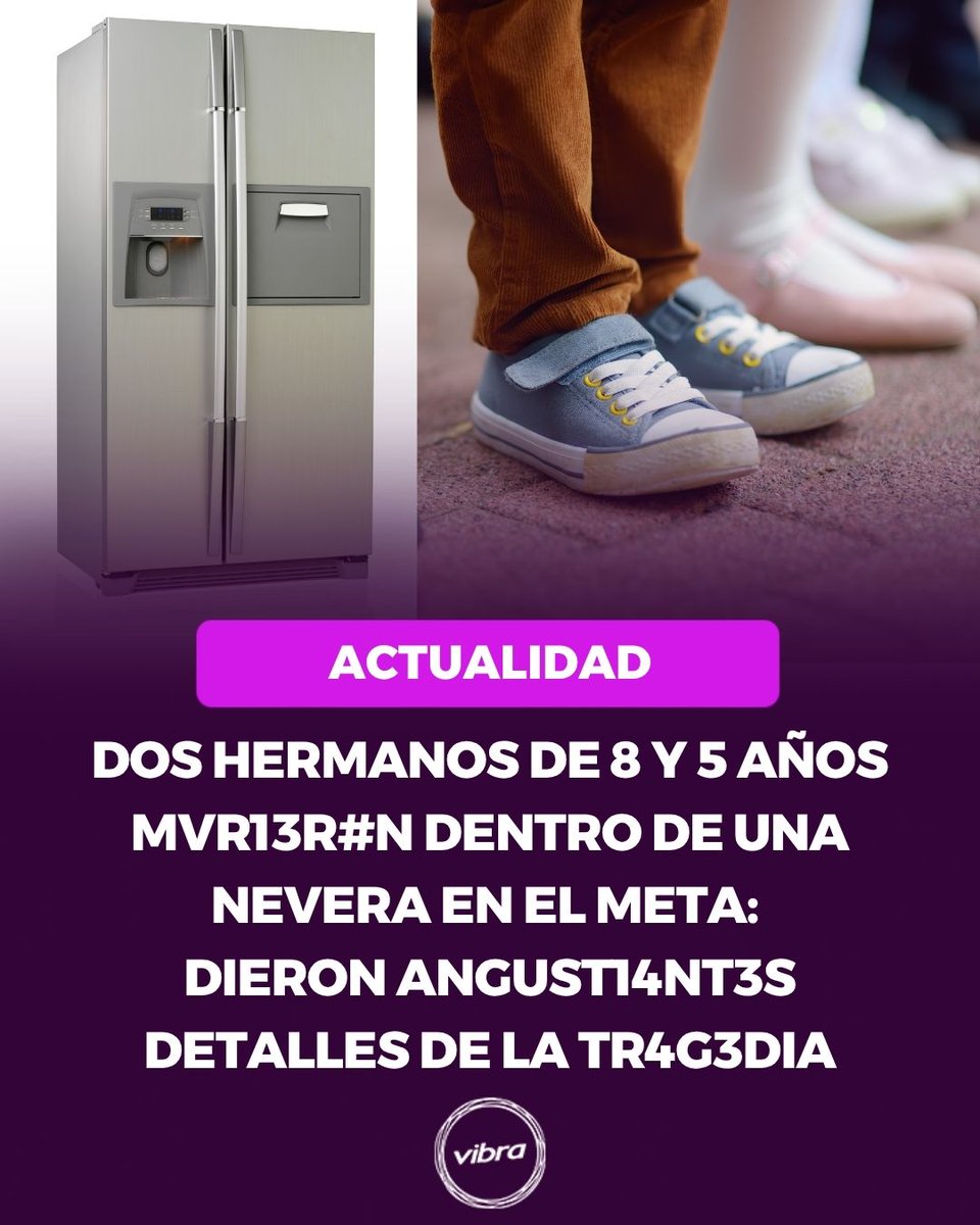 vibra_co's tweet image. Se conocieron detalles de lo ocurrido con los 2 menores 😱 👀  #Hermanos #Niños #Meta #Murieron #nevera #Colombia
Detalles aquí: candelaestereo.com/?p=307314