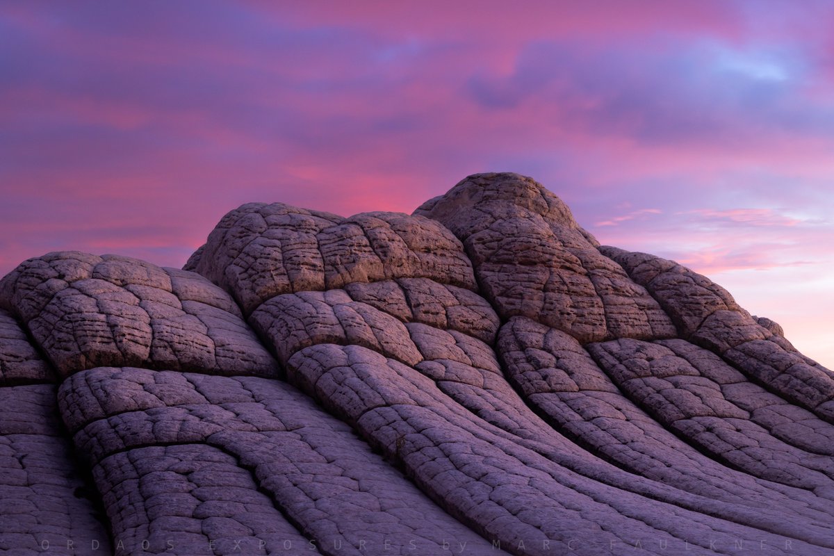 MarcusSharcus's tweet photo. This very well could be the ramp we use to launch ourselves into the multiverse. This beautiful sunset was captured in Arizona this past November. #sunset #whitepocket #desert https://t.co/2YleG33chM