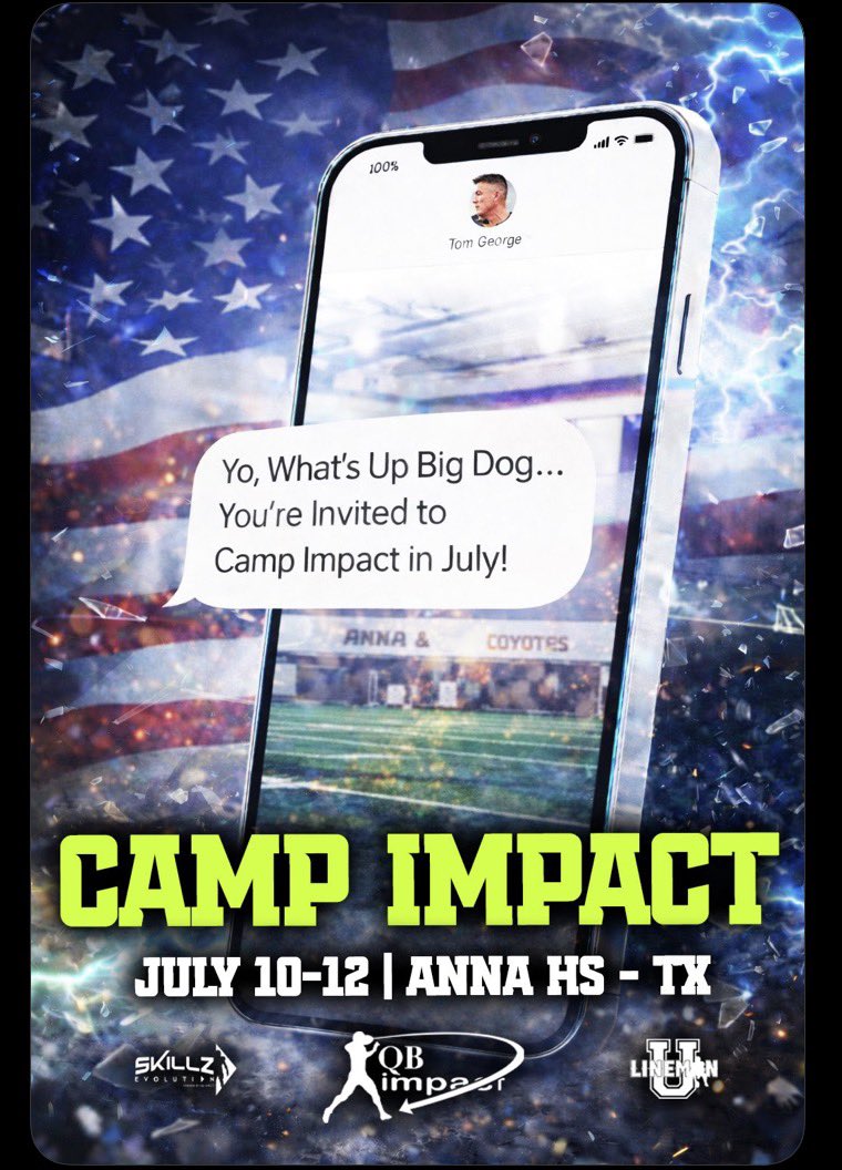 Ryder_Gordon222's tweet photo. Beyond blessed to receive a invite to go compete at the @QBimpact camp in July 💪‼️
@PF_HighFootball @CoachRHolcomb @QBHitList @nextlevelqba @The_QuincyD @KevinKilmer @BarnesCoach @Coach_Fenner6 @JebSpinney #agtg https://t.co/sxI7D7sSOe