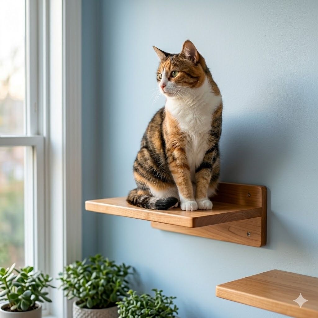 TheAnimalsVoice's tweet image. Vertical space is a necessity, not a luxury. Adding a tall cat tree or wall shelf reduces stress and territory disputes in multi-cat homes. Give them a place to climb.

#TheAnimalsVoice #CatBehavior #HappyCats #PetEducation