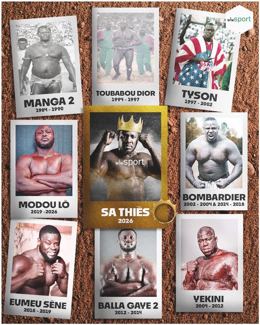 Lutte sénégalaise : de Manga 2 en 1984  à Sa Thiès en 2026, une passion qui traverse les générations, jour après jour.

Symbole d’héritage, de culture et de transmission, la lutte sénégalaise continue de vibrer au rythme de ses champions, reliant passé et présent dans une même