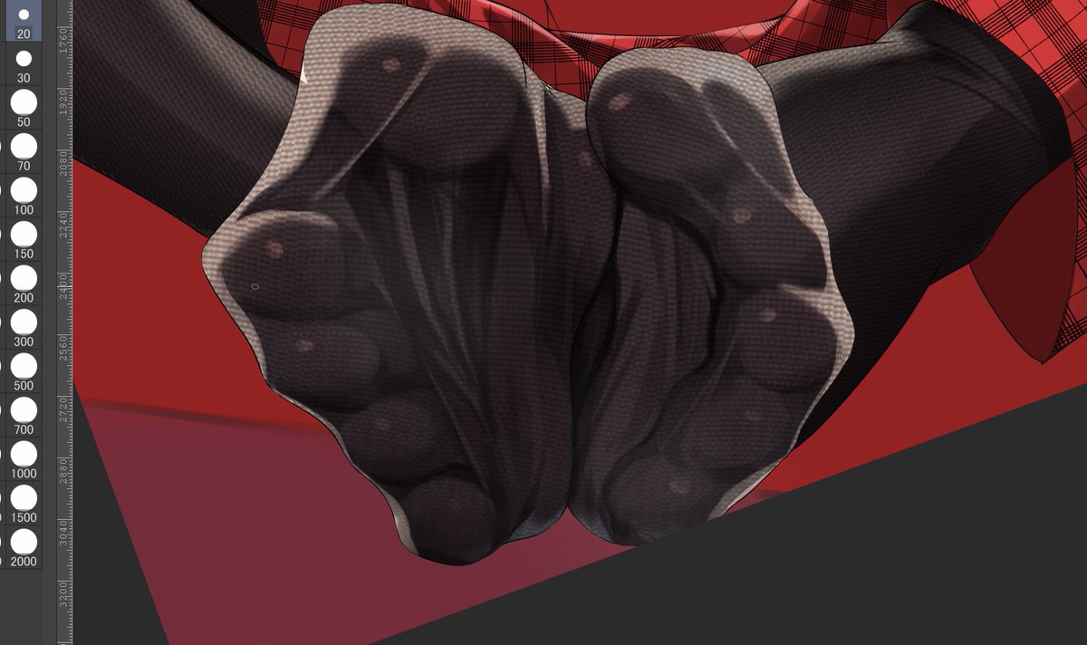 とりあえずソックス部分だけ！

ソックスだけど指の形がわかる方が良いよね...!!