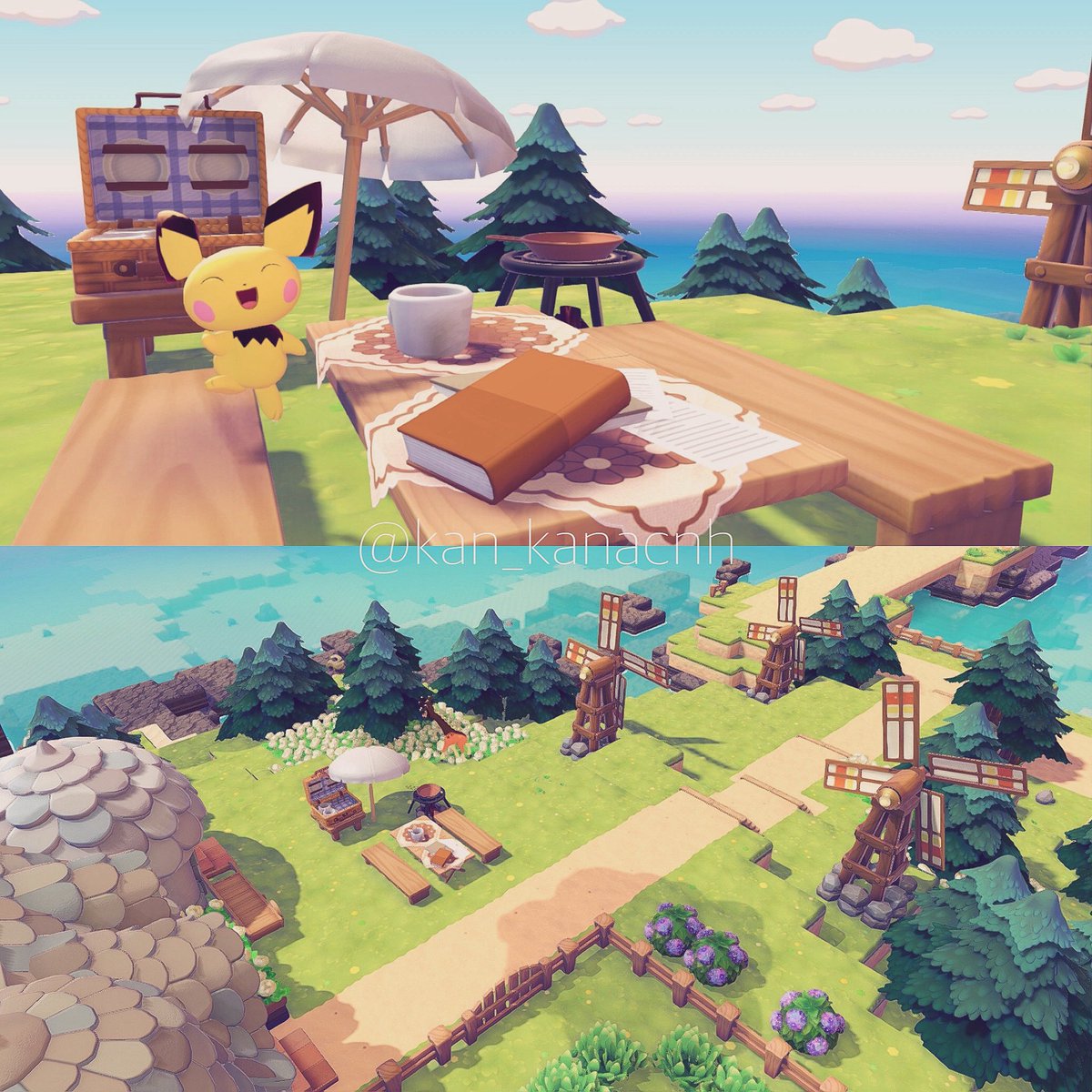 のんびり風景🌲
#ぽこあポケモン　#PokémonPokopia