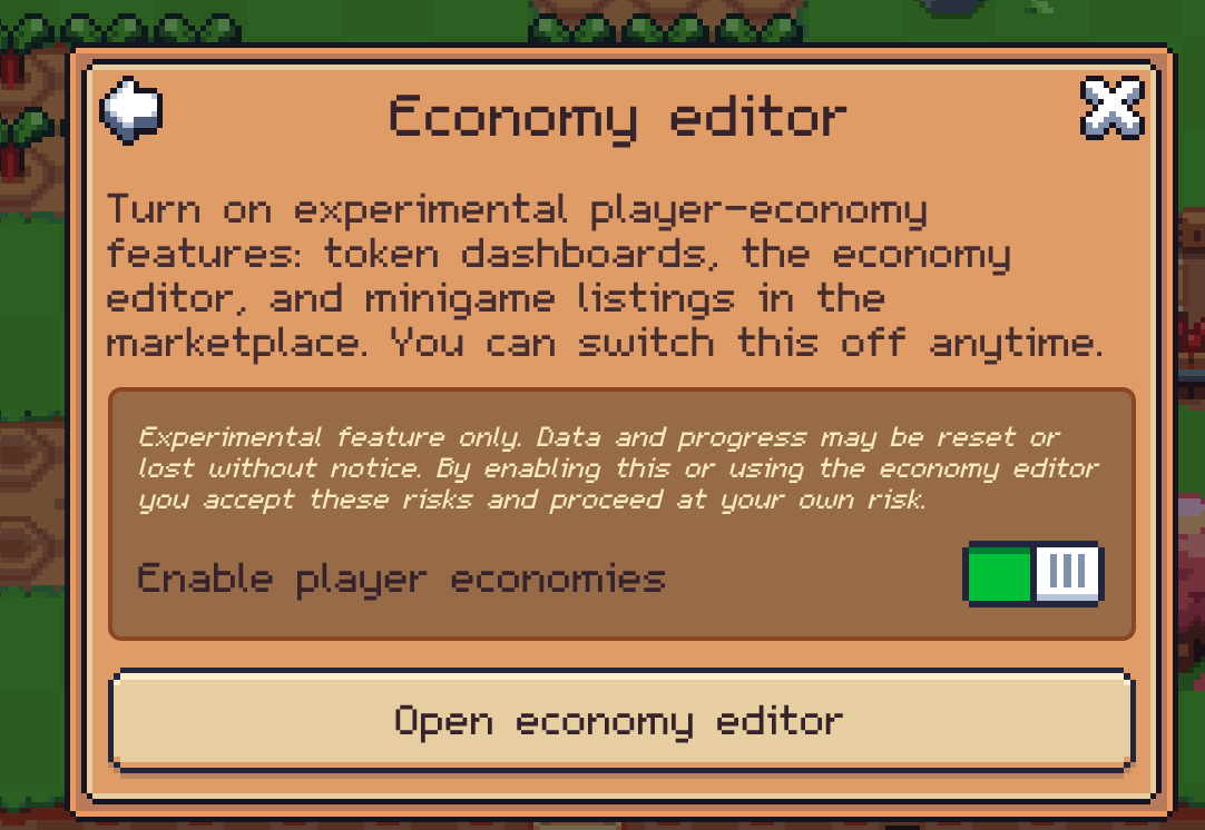 A new experiment is live. The economy/resource launchpad 👀

Testing + feedback stage at the moment.
