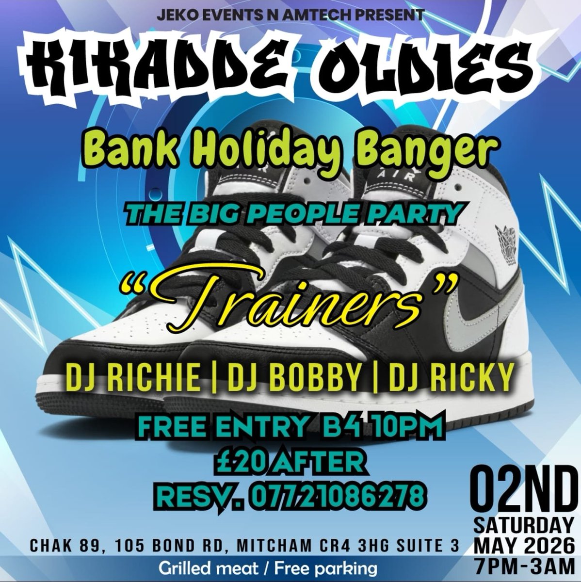 Party time!EVERY LAST SATURDAY OF THE MONTH AT CR4 3HG MITCHAM!