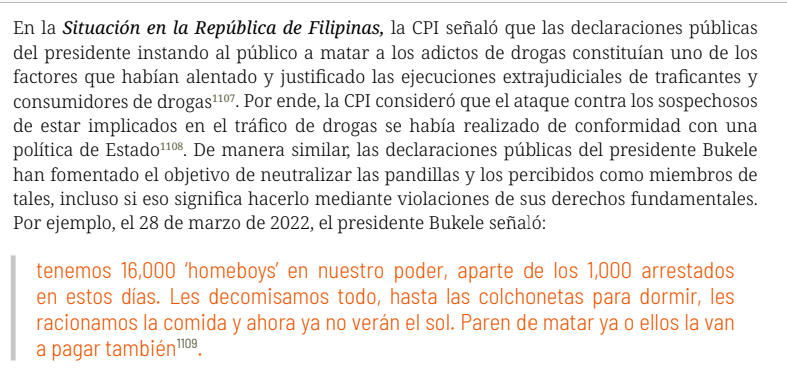 ebaltazzar's tweet photo. El pez por la boca muere. Así como #Duterte llamó al exterminio, la incontinencia tuitera de #Bukele lo posiciona como instigador para la perpetración de crímenes de lesa humanidad. Acá la atinada comparación en el informe del #GIPES https://t.co/l5SIgfBeLx