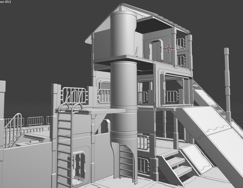 Sooo this set is really coming along, so updates, I've added roof tiles, both roughly 30 degree roofing and flat roofing, I also made neat ladder covers that fit into the circular tiles, tbh they could just be considered tubes, also made 3 rail variants and the first fences are