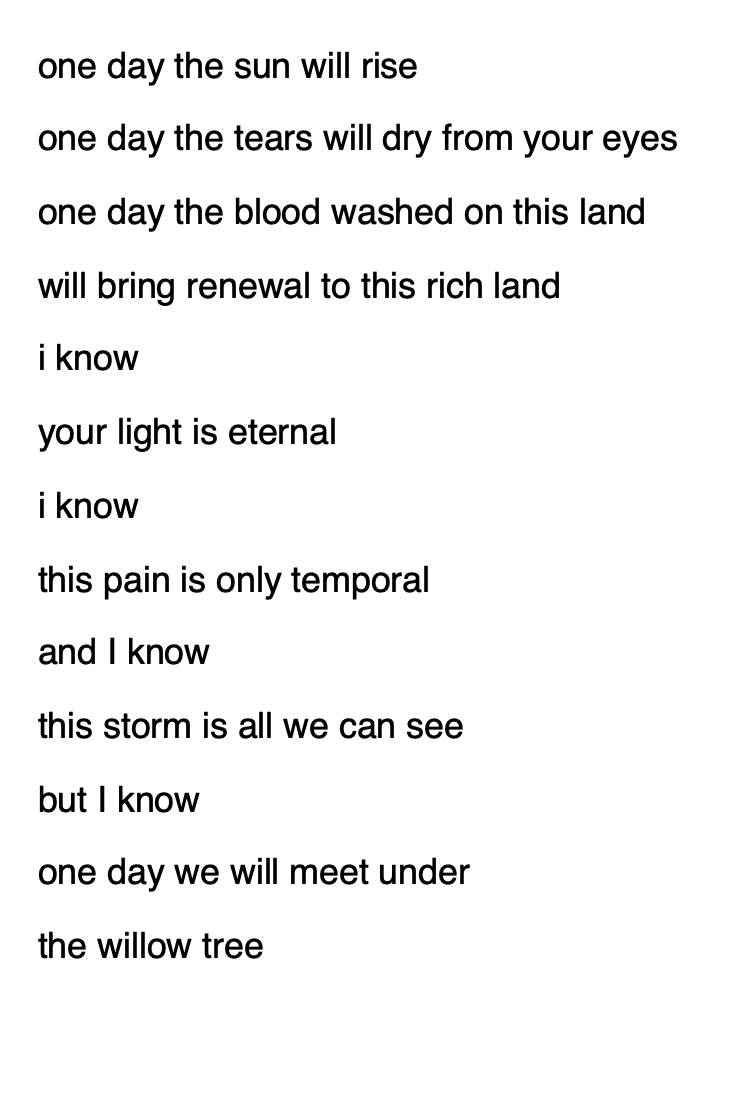 Azadi025's tweet photo. My heart is weary, my soul is broken and I am forever marked by the courage of these six mojaheds (PMOI). This song that I have written titled "willow tree" is dedicated to these brave men. It is through each of their sacrifices that one day our beloved country Iran will be free. https://t.co/rOLTz9p7wr