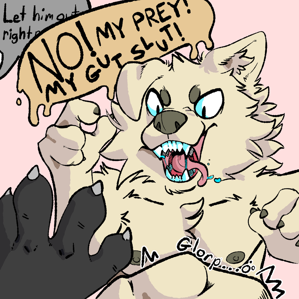 FreakyAssFur's tweet photo. such a needy little mutt, got a little TOO possessive over his friend and decided he was gonna stay with him for the rest of his life.

I planned on drawing an easter themed drawing but I simply didn't have the time, sorry yall :( It'll come later this week https://t.co/nfNGPRV5OU