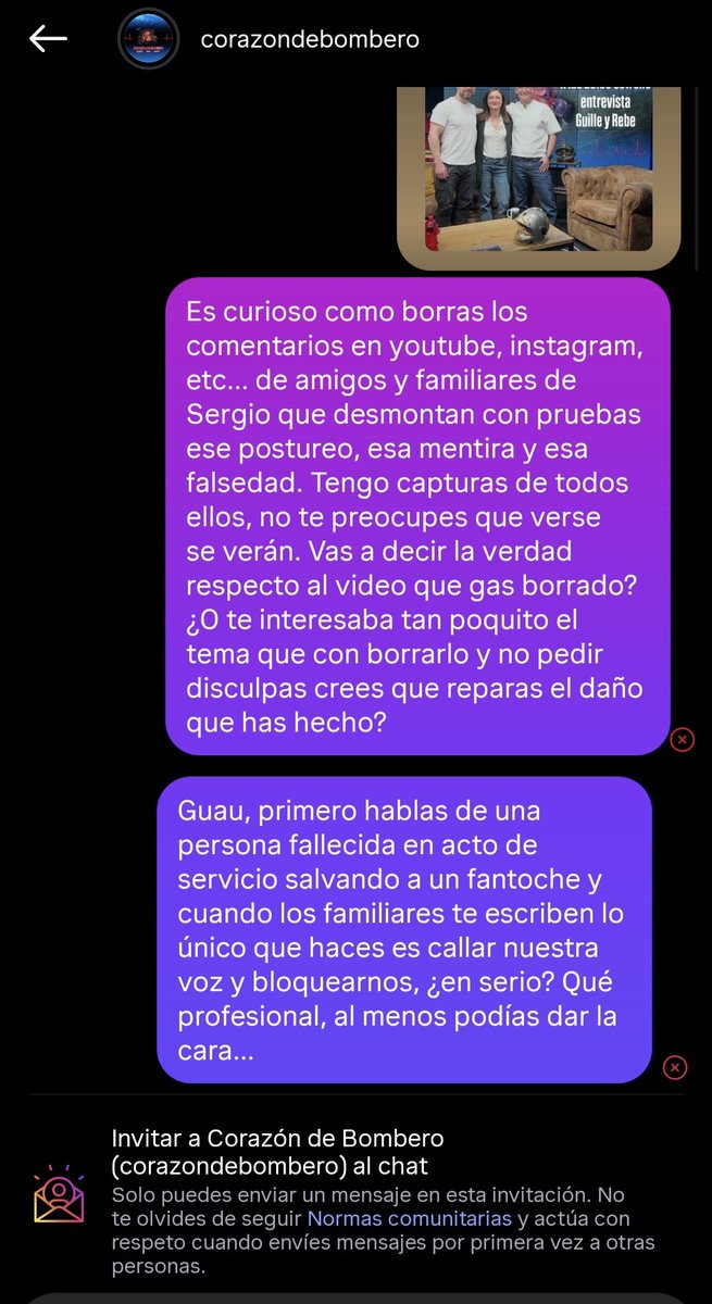 Sagalya's tweet photo. @CorazondBombero @bomberosinforma Te dejo también aquí el recuerdo de aquella vez que pudiste ser un hombre y dar la cara pero preferiste ser una rata más y bloquearnos antes de afrontar las consecuencias de tus acciones. https://t.co/OUYhvrMatC