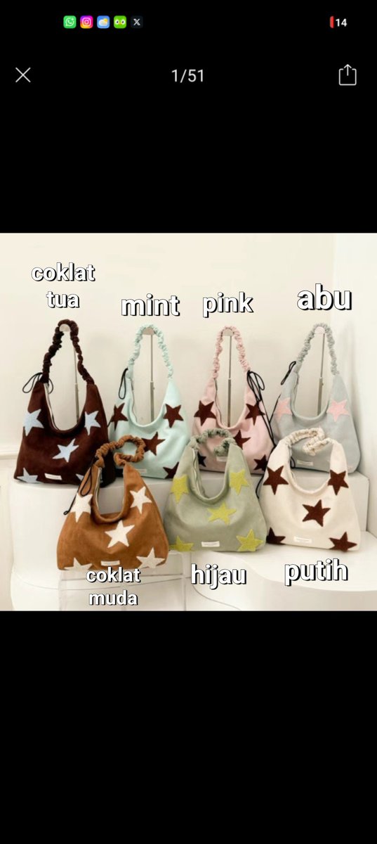 gobyaprillstuff's tweet photo. 💟OPEN PRE ORDER TAS BINTANG💟

💸114K DP 69K
✅Bersih INA
⚠️Eta : 4 - 8 minggu kalo ngga redline
📆Close : 12 April

🛒Order here : https://t.co/XO18obfzr7 https://t.co/SieLNScU78