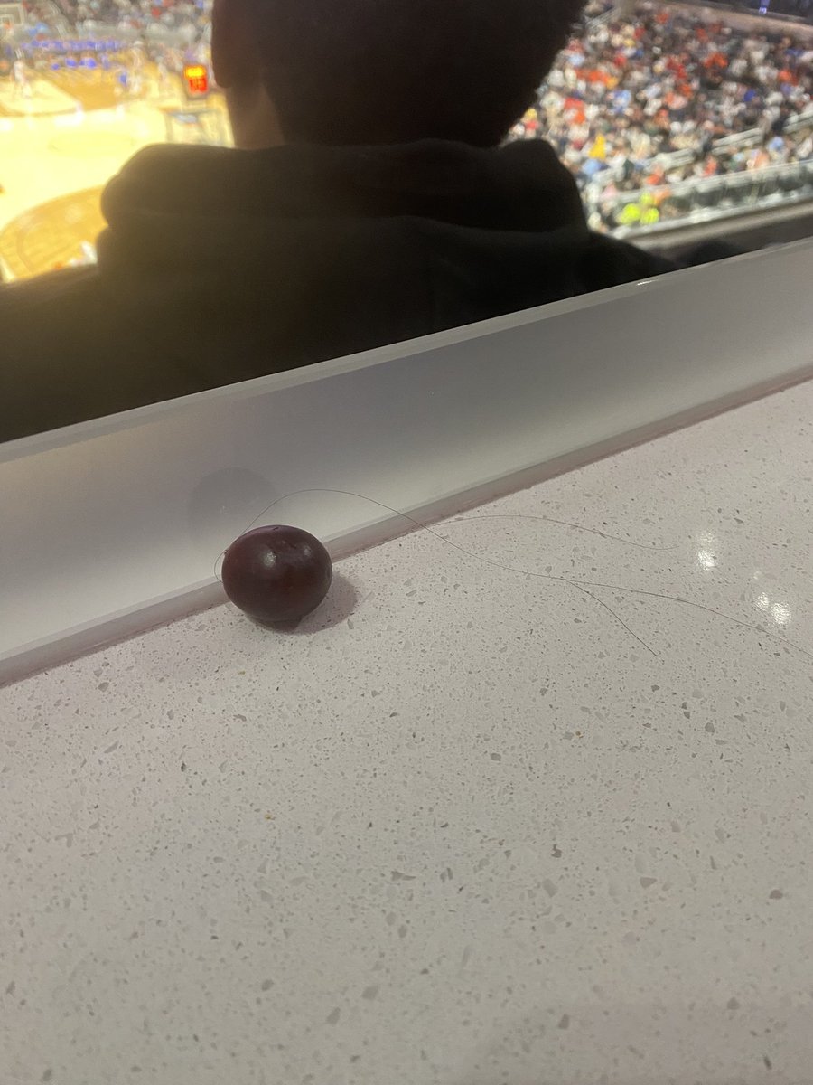MisterHotBalls's tweet photo. Nothing says NIT like a single, solitary grape wrapped in hair. https://t.co/YeHx1qcgHA