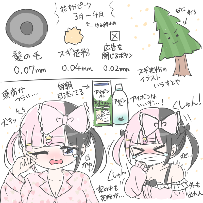 花粉つらい 