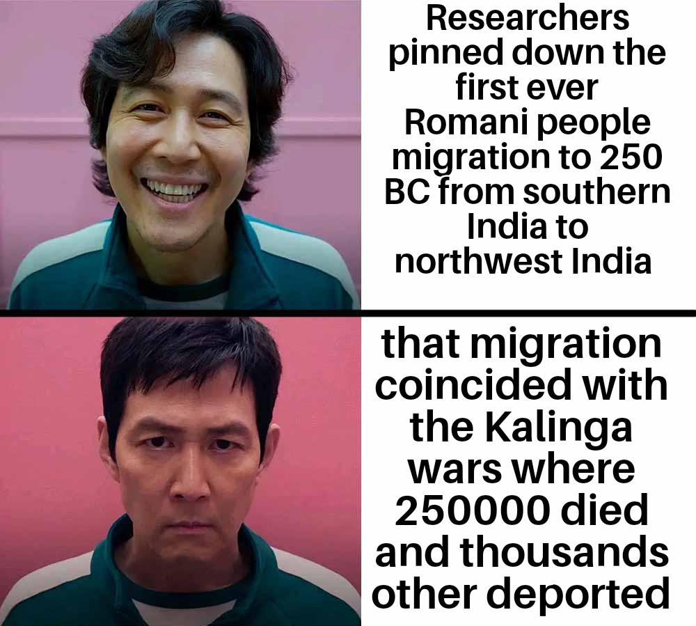 rHistoryMemes_'s tweet photo. Suspected Romani (Gypsies) origin story... https://t.co/fnsjZfVKoy https://t.co/DQWyb0t8mN