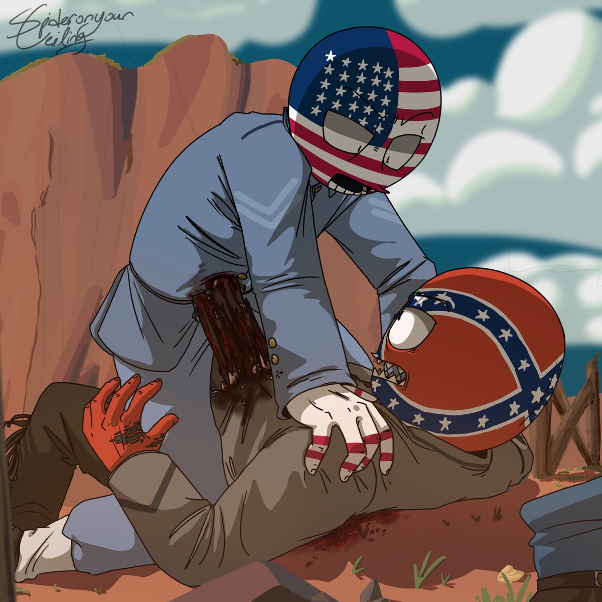 Kesternianiak_'s tweet photo. USA and CSA #countryhumans #countryhumansusa #кантрихуманс #кантрихумансамерика #americancivilwar https://t.co/ADdbp9ytx6