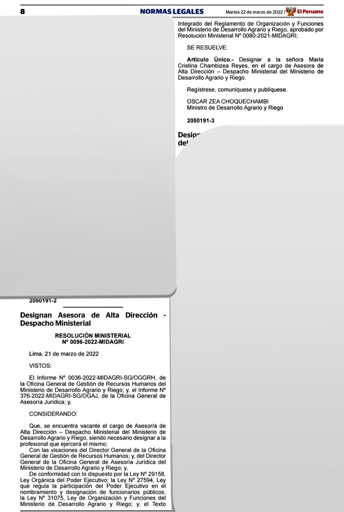MARIA CRISTINA CHAMBIZEA REYES izquierdosa radical que va contra el progreso de los peruanos, a sido funcionaría de Pedro Castillo y este año a sido sancionada por <a href="/OECEPeru/">OECE</a>, CARLOS AVAREZ tiene mucho que explicar al país, según él es incorruptible, y está rodeado de corruptos