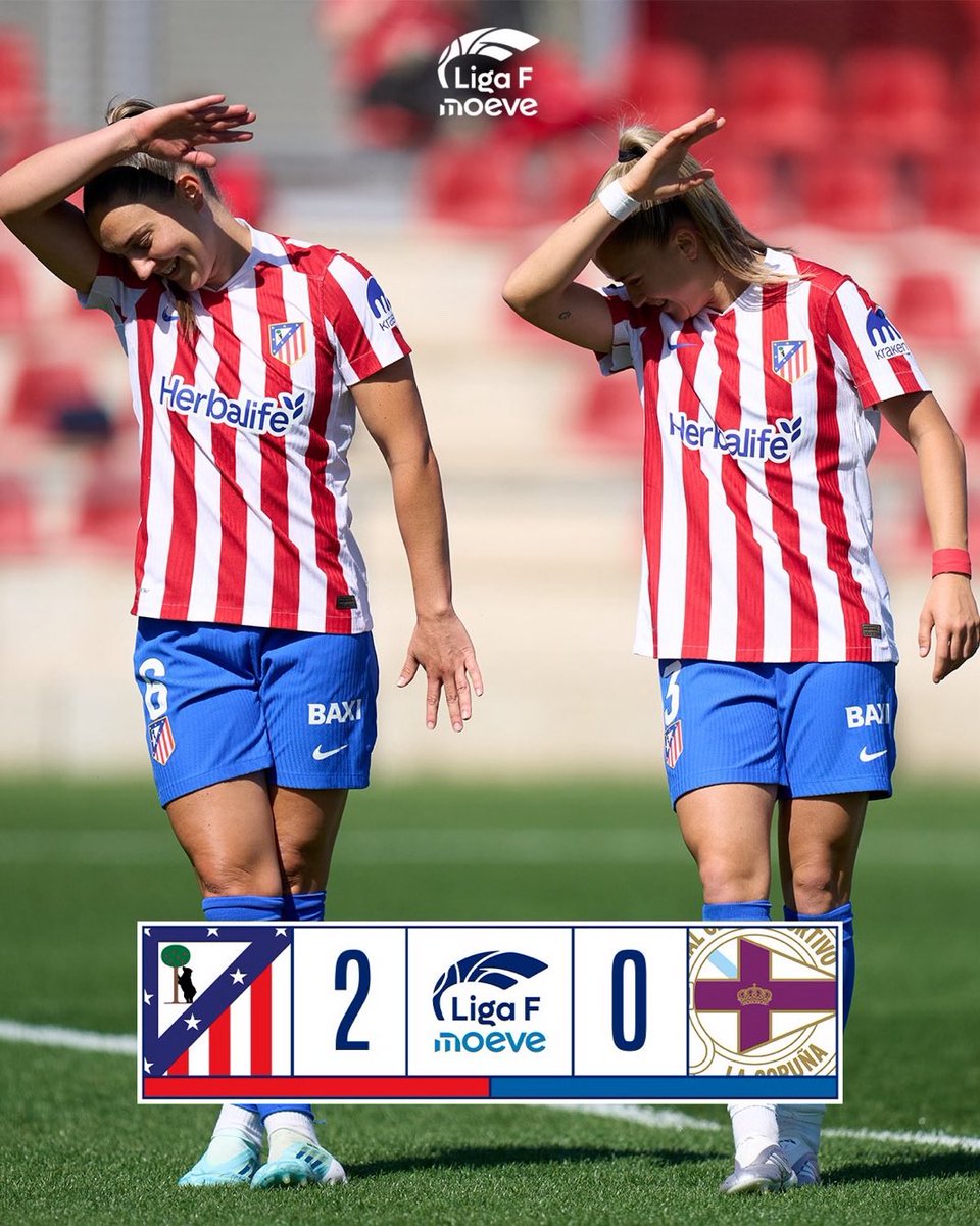 #LigaFMoeve | #AtletiDéporABANCA 

❤️🤍 <a href="/AtletiFemenino/">Atlético de Madrid Femenino</a> 2-0 💙🤍 <a href="/RCDeportivoFem/">Dépor ABANCA</a> 

📰 La crónica | El Atlético continúa con su resurrección 📰

📝 elpartidodemanu.com/atletico-de-ma…

✍🏻 Manu López Fernández