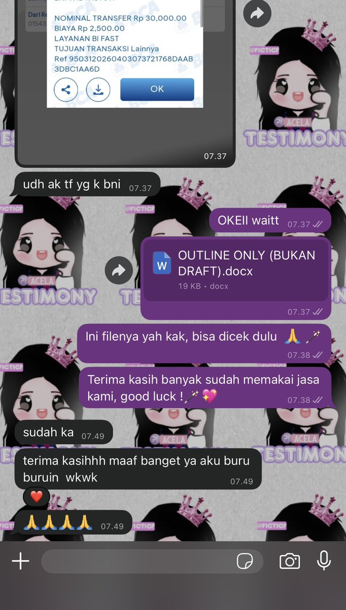 Cela; Joki Tugas 1800+ TESTI tweet media