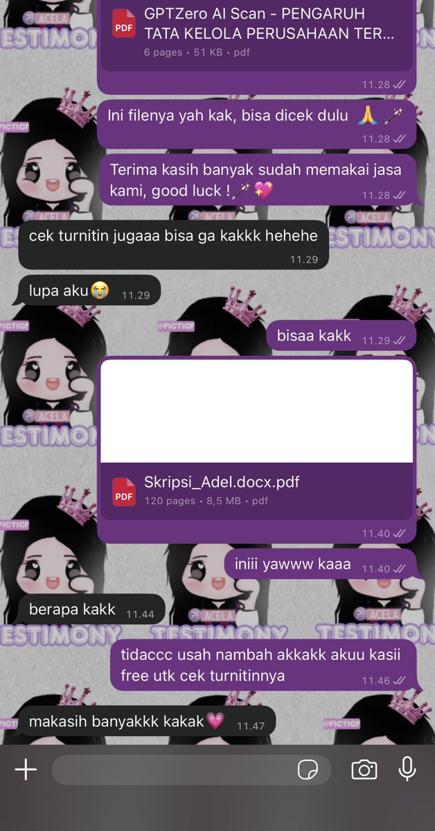 Cela; Joki Tugas 1800+ TESTI tweet media