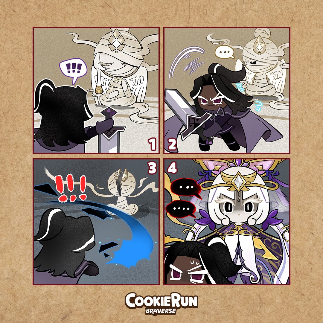 [미숙한 수행이로다]
수행의 의욕이 너무 과했던 걸까요?
미스틱플라워 쿠키는 이 일을 잊지 않을 것입니다💢

🔗 <쿠키런: 최후의 성전> 보러가기
cookierunbraverse.com/ko/comics/deta…