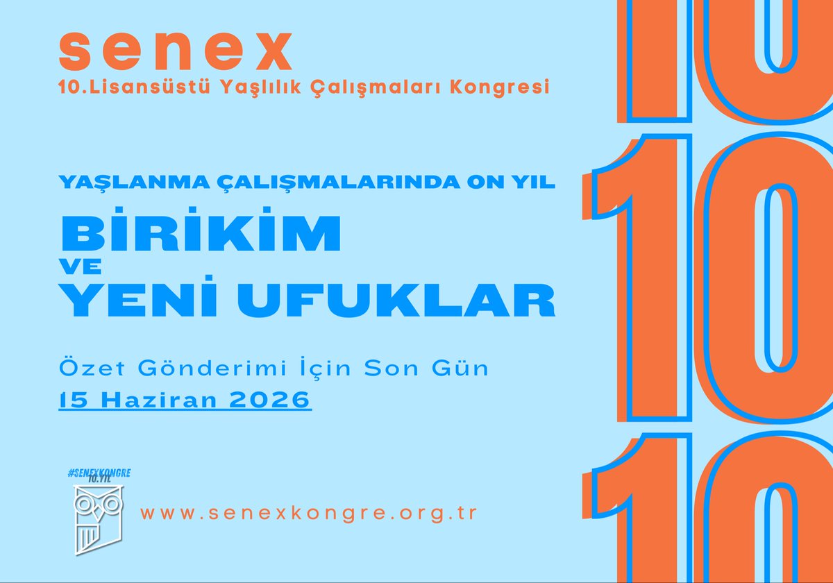 Senex: Lisansüstü Yaşlılık Çalışmaları Kongresi tweet media