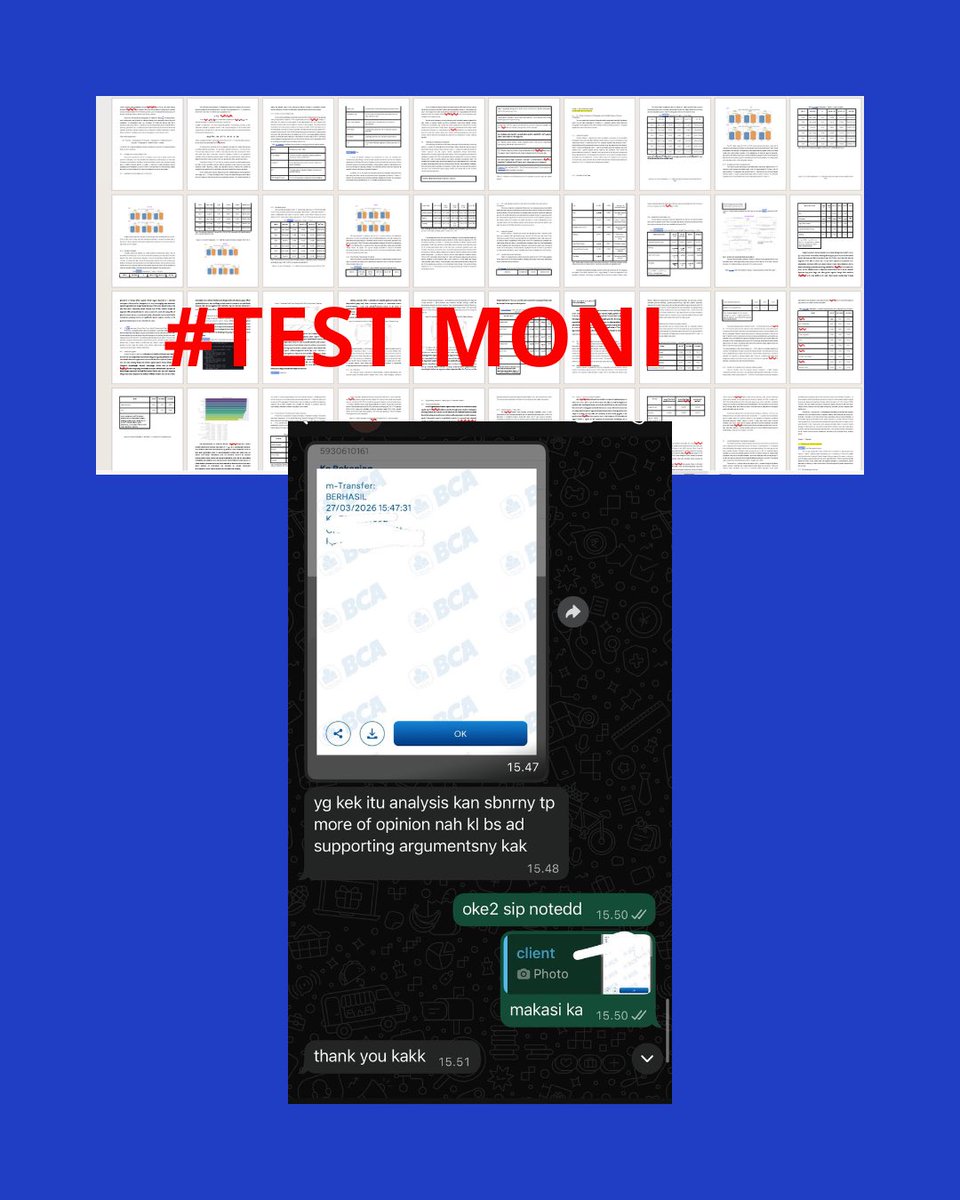 jokipostercepat's tweet photo. joki skripsi (bisa per bab), paper, tugas kuliah IT, poster fast joki tugas it
boleh depo dlu
konsult dlu kirim requirement lengkap dan deadline
https://t.co/STpJHFCBII

#jokiskripsi
#jokipaper
#jokiskripsiIT
#jokimachinelearning
#jokidata
#jokiNLP
#skripsiNLP
#zonauang https://t.co/PB1jBDdC7s