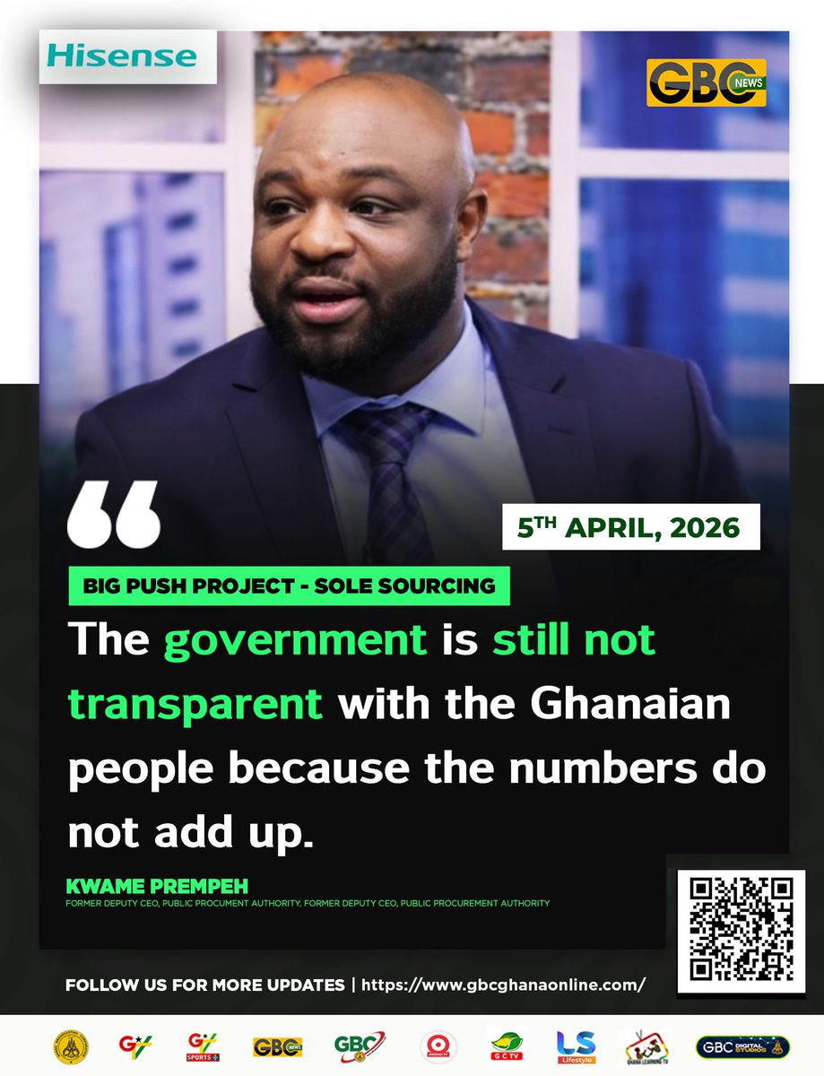 GTV_Ghana's tweet photo. Kwame Prempeh calls for transparency in the Big Push Project and the use of sole sourcing
#gbcnews
#BigPushProject
#TalkingPoint https://t.co/ML0XH9uVCr