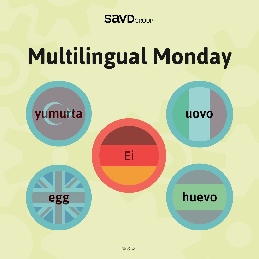🌍 Multilingual Monday 🌍
Passend zum Ostermontag widmen wir uns heute einem Wort, das am Wochenende überall im Mittelpunkt stand: Ei. 🥚✨

💬 Wie sagt man „Ei“ in deiner Sprache?

#MultilingualMonday #savd #Ei #Ostern