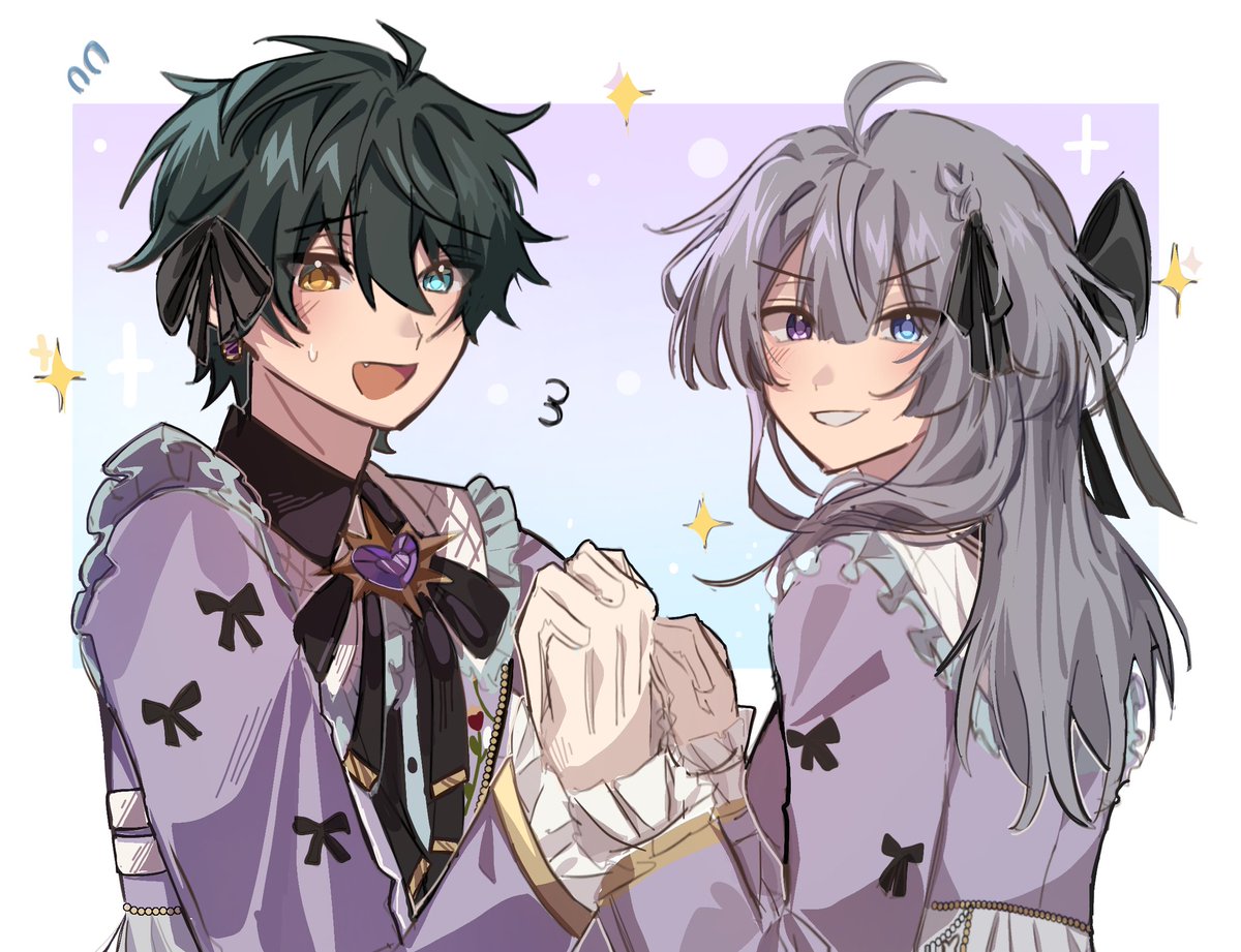 ; # うみみか 🪼🐈‍⬛

Matching ribbons, matching hearts! 🎀🖤

© Lyraasann