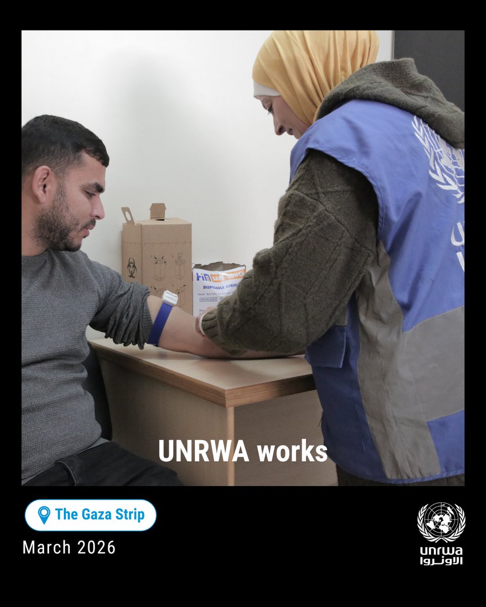 UNRWA's tweet image. In #Gaza, UNRWA has not stopped supporting people with vital health services, despite immense challenges.

UNRWA health teams have provided over 16.7 million health consultations since October 2023.

On this #WorldHealthDay and every day, our doctors, nurses and other health