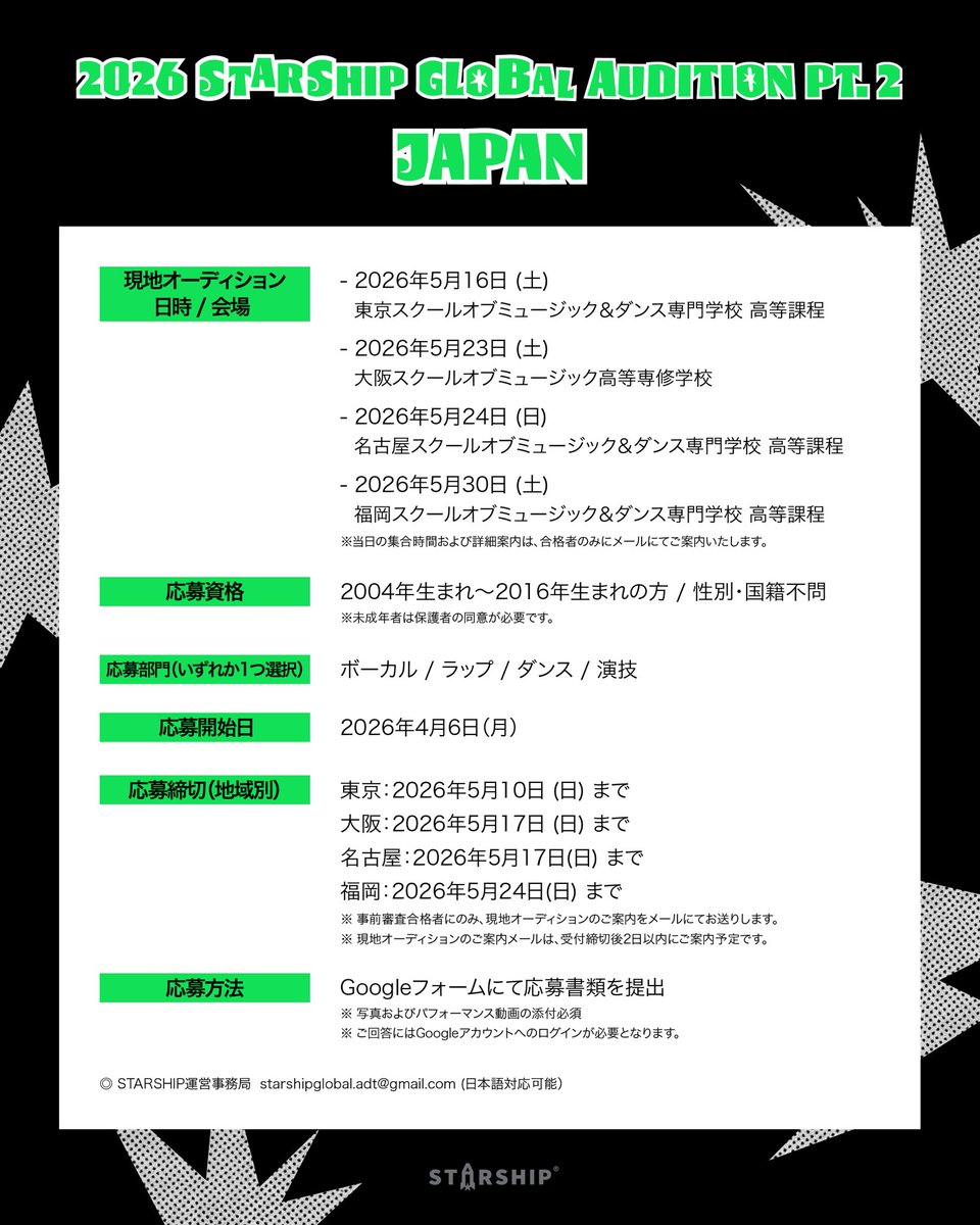 STARSHIP AUDITION tweet media