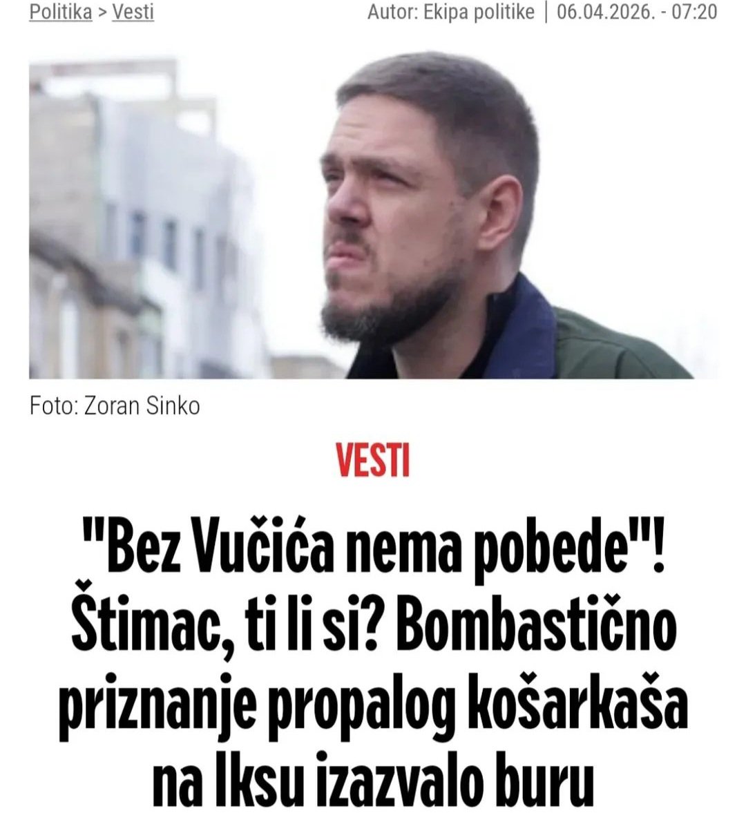 BogdanPeri99607's tweet photo. Vladimir Štimac jasan: Vučić sigurno pobeđuje! 🗳️
Ističe da "blokaderi" nemaju više ni promil snage da bilo šta promene, dok su rezultati aktuelne vlasti vidljivi u svakom segmentu rada. Prema njegovim rečima, rezultat je taj koji pravi ključnu razliku. 🇷🇸
#Stimac https://t.co/VaO6afDvFo