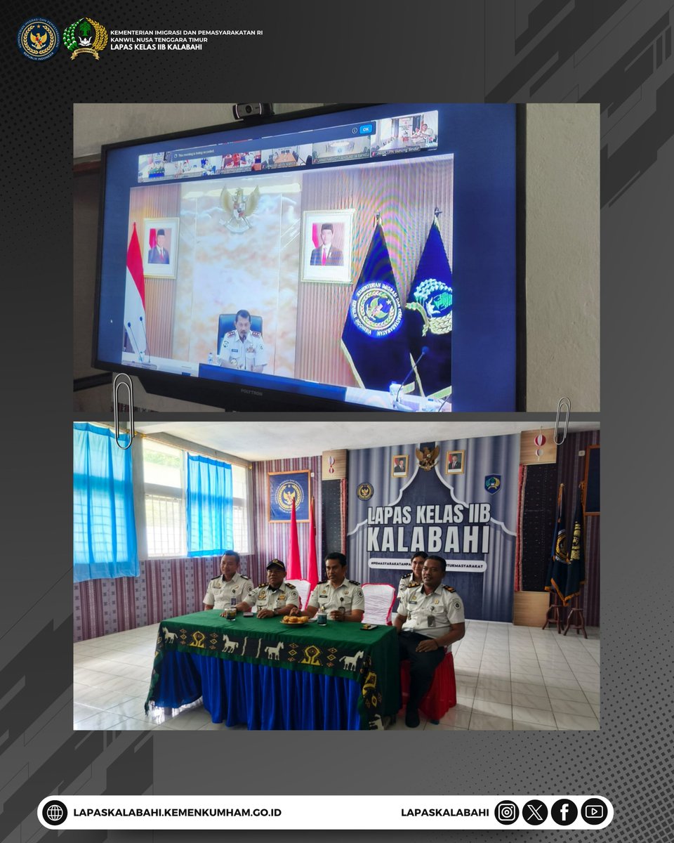 LapasKalabahi's tweet image. Ikuti Pengarahan Dirjenpas, Lapas Kalabahi Fokus Optimalisasi Wartelsuspas dan Penyediaan Bama

lapaskalabahi18.blogspot.com/2026/04/ikuti-…

#LapasKalabahi 
#Kemenimipas 
#AlwaysTheBest
~ KanwilDitjenpasNTT