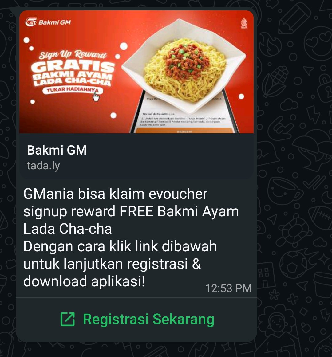 awwsarin's tweet photo. @kimmyexp Kim bakmi GM gratis tis buat dom jkt, tgr, bgr, bdg. 

https://t.co/Los0HOK1Nw https://t.co/kdy0xTozjC