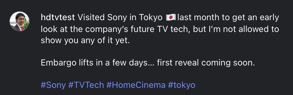 High_Def_News's tweet image. 🚨 Sony TV News 🚨

We’ll be getting Sony TV news this week according to @Vincent_Teoh 

Whether it’s a full lineup reveal or just a preview remains to be seen.

Source:
instagram.com/reel/DWrSmNDCA…

#Sony #Bravia #TechNews