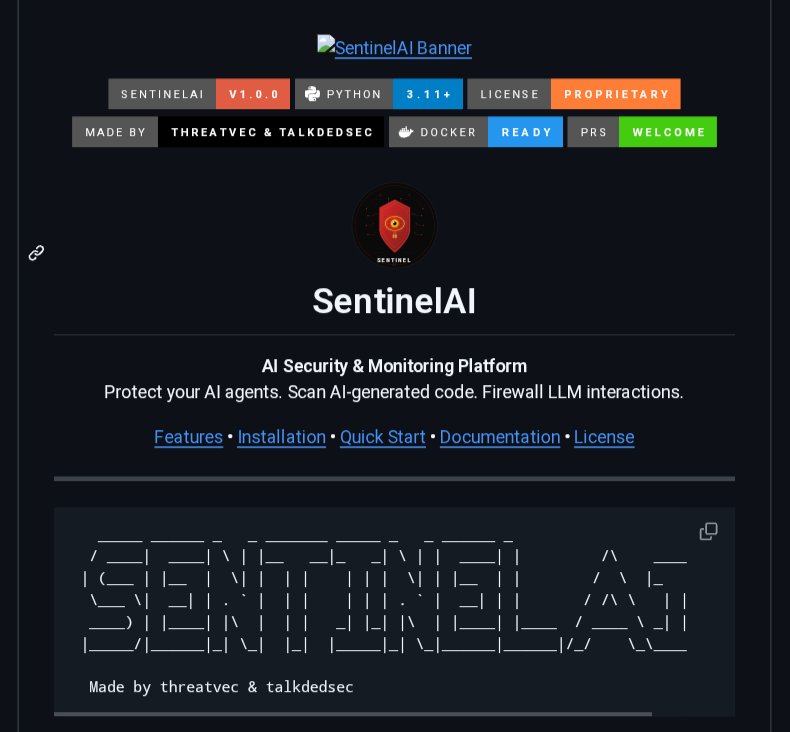 Sadishyt's tweet photo. SentinelAI #scanner #web
SentinelAI - AI Security &amp; Monitoring Platform | Protect AI agents, scan AI-generated code, firewall LLM interactions | Secret Scanner, Code Scanner (OWASP Top 10), LLM Firewall, Agent Monitor, Web...

https://t.co/bY7yQNBLBB https://t.co/HV4k2liAAw