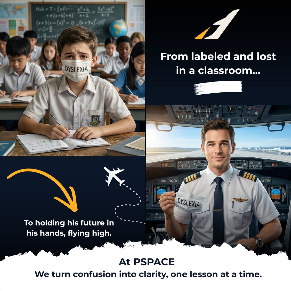 PSPACEAPP's tweet photo. That kid wasn’t “slow.”
He was just never taught the right way.

Now? He’s no longer defined by that label he’s holding it.

That’s what PSPACE is for.
Not just to teach but to make you understand.

From confusion to clarity, one lesson at a time.

#PSPACEAPP #ATPL #Cadet #Pilot https://t.co/lJGznh28FJ
