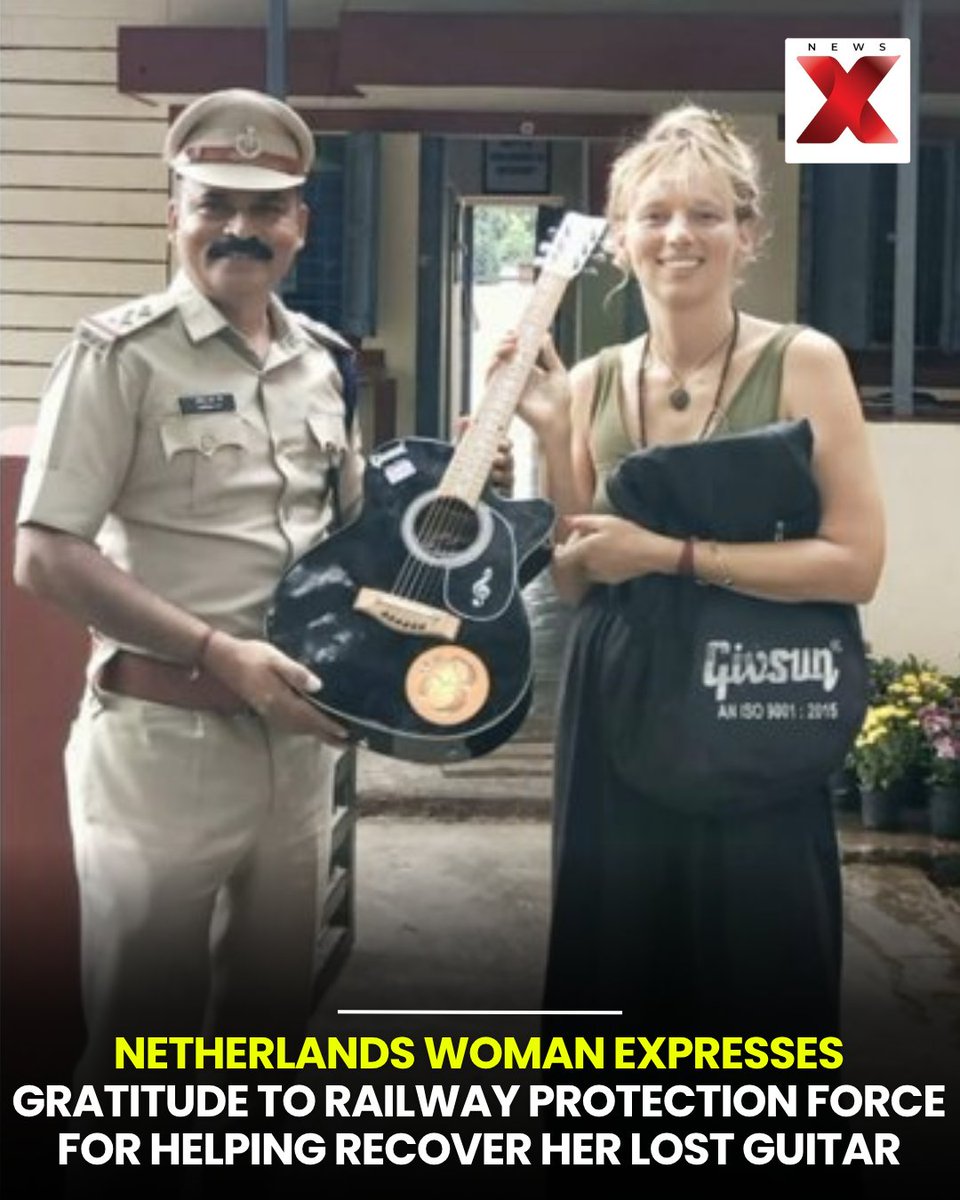 NewsX's tweet image. RPF Mysuru swiftly recovered a foreign passenger’s lost guitar from a train and returned it safely the next day, earning her appreciation for their prompt action.

#IndianRailway #PassengerSafety #Mysuru #Foreigner #NewsX