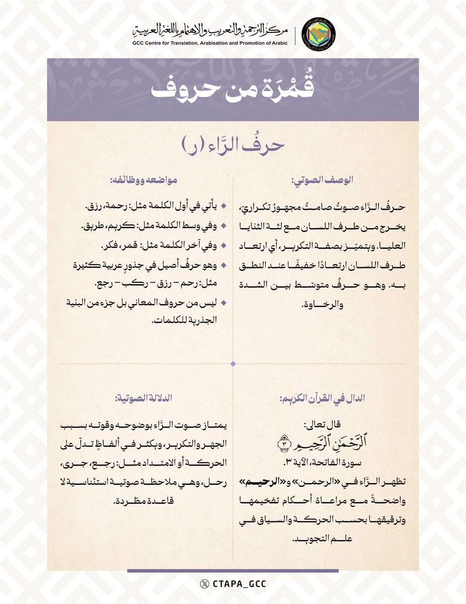 مركز الترجمة والتعريب والاهتمام باللغة العربية tweet media