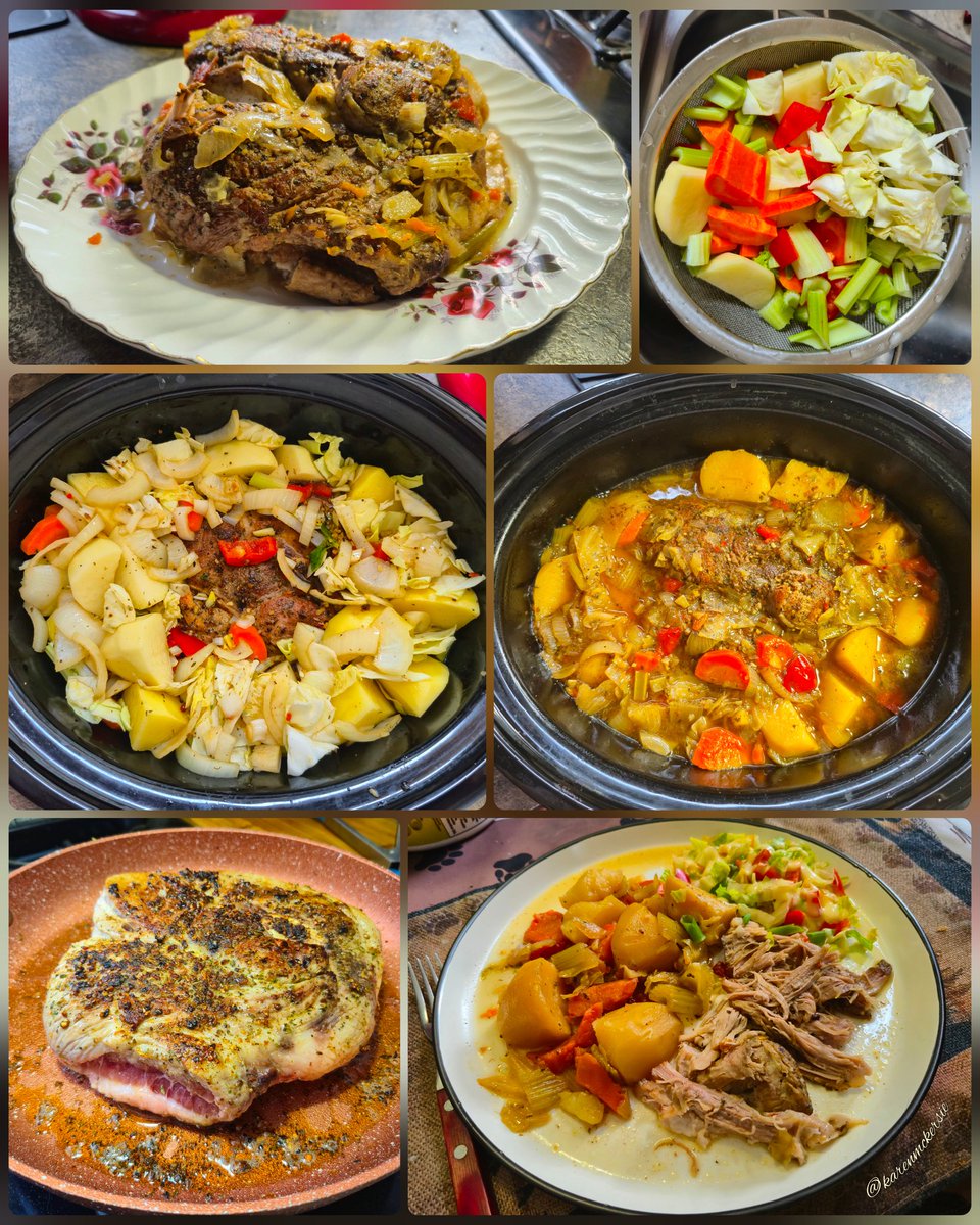 karenmckersie's tweet image. 😋🐰 Easter Sunday Dinner: Tender Slow Cooker Pork Roast with, potatoes, carrots, celery, onion, cabbage, red bell pepper in Beef broth was delicious! 😋
#EasterSunday #Dinner #PorkRoast #SlowCooker